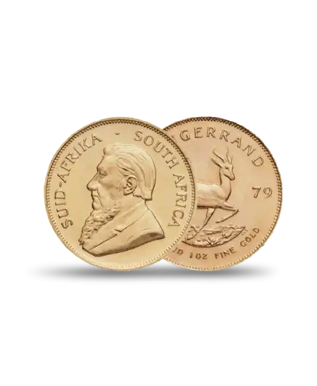 Pièce KRUGERRAND en or disponible chez VIRTU LUXURY