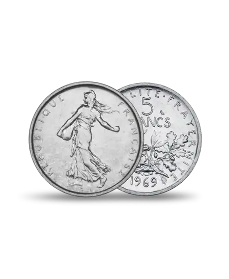 Pièce de 5 francs SEMEUSE Argent disponible chez VIRTU LUXURY