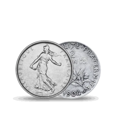 Pièce de 2 francs SEMEUSE Argent disponible chez VIRTU LUXURY