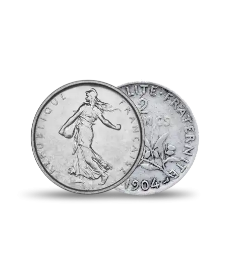 Pièce de 2 francs SEMEUSE Argent disponible chez VIRTU LUXURY