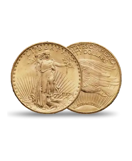 Pièce de vingt dollars double eagle américains en or disponible chez VIRTU LUXURY