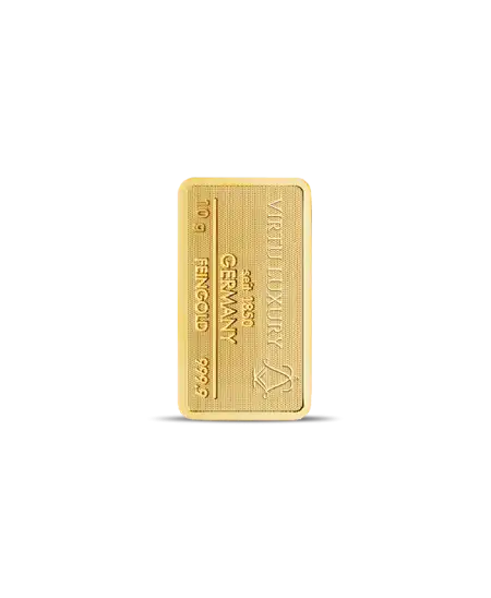 lingot de 10 Grammes d'or pur 24K en vente disponible chez VIRTU LUXURY