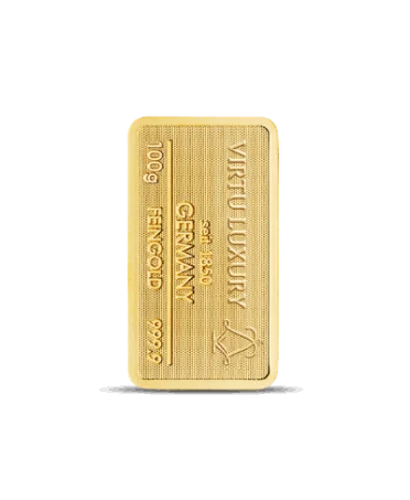 lingot HAFNER de 100 Grammes d'or pur 24K en vente disponible chez VIRTU LUXURY