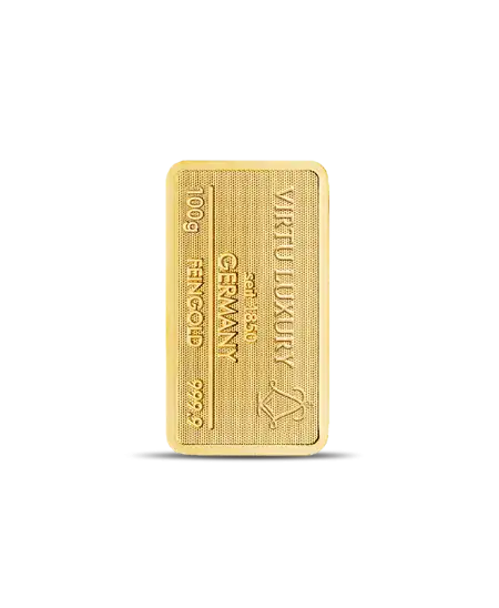 lingot HAFNER de 100 Grammes d'or pur 24K en vente disponible chez VIRTU LUXURY