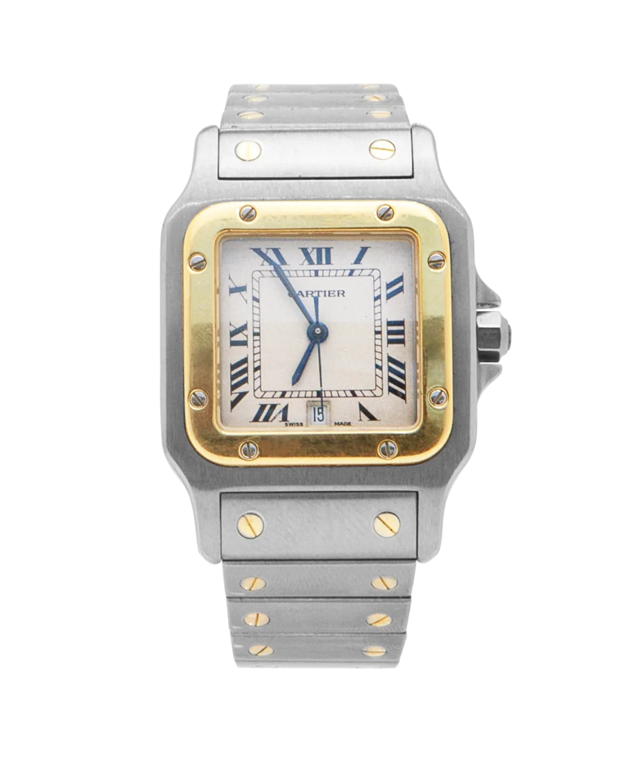 Montre Santos Galbée de la maison horlogère CARTIER. Disponible chez VIRTU LUXURY.