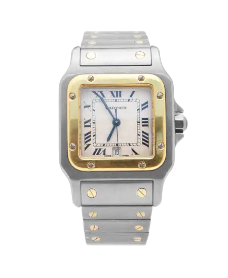 Montre Santos Galbée de la maison horlogère CARTIER. Disponible chez VIRTU LUXURY.