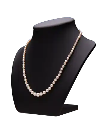 collier élégant - collier de perles en chute avec fermoir en or - collier de perles de culture - qualité AA