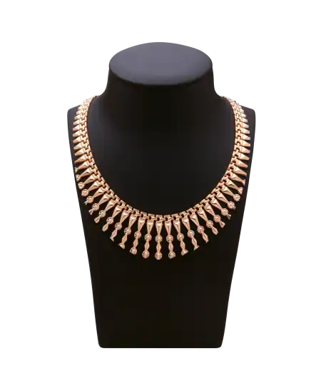 collier LUXUEUX - collier style égyptien en or 18 carats - collier de prestige - collier exotique - collier en or