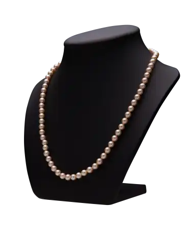 COLLIER PERLES FINES ROSES fermoir en or 18 carats chez VIRTU LUXURY - LUSTRE PERLE AAA