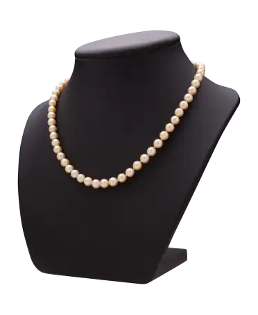 COLLIER PERLES FINES BLANCHES fermoir en or 18 carats chez VIRTU LUXURY - SURFACE DE NACRE AA+