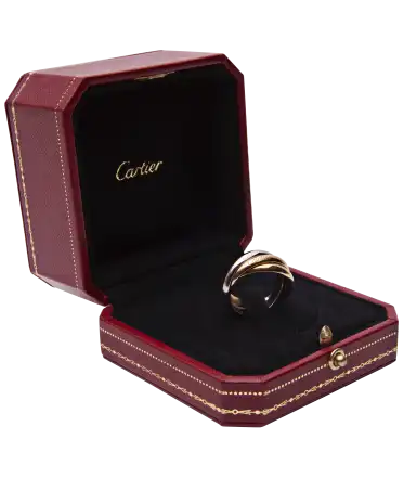 Bague Cartier Trinity - or jaune - or blanc - or rose - bague de marque - Disponible chez VIRTU LUXURY