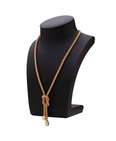 Collier en Or jaune avec Corde. Disponible chez VIRTU LUXURY.