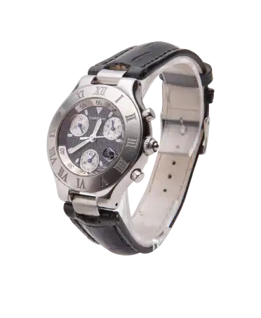 Montre Bracelet Chronoscaph 21 en Acier pour Homme de CARTIER. Disponible chez VIRTU LUXURY.