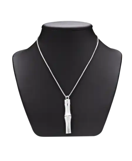 Collier Bamboo - Collier Gucci Bamboo - Collier argent- Collier Gucci en argent brillant