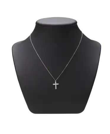 Collier Croix - maison Frojo - or blanc - diamants - collier prestigieux - Disponible chez VIRTU LUXURY