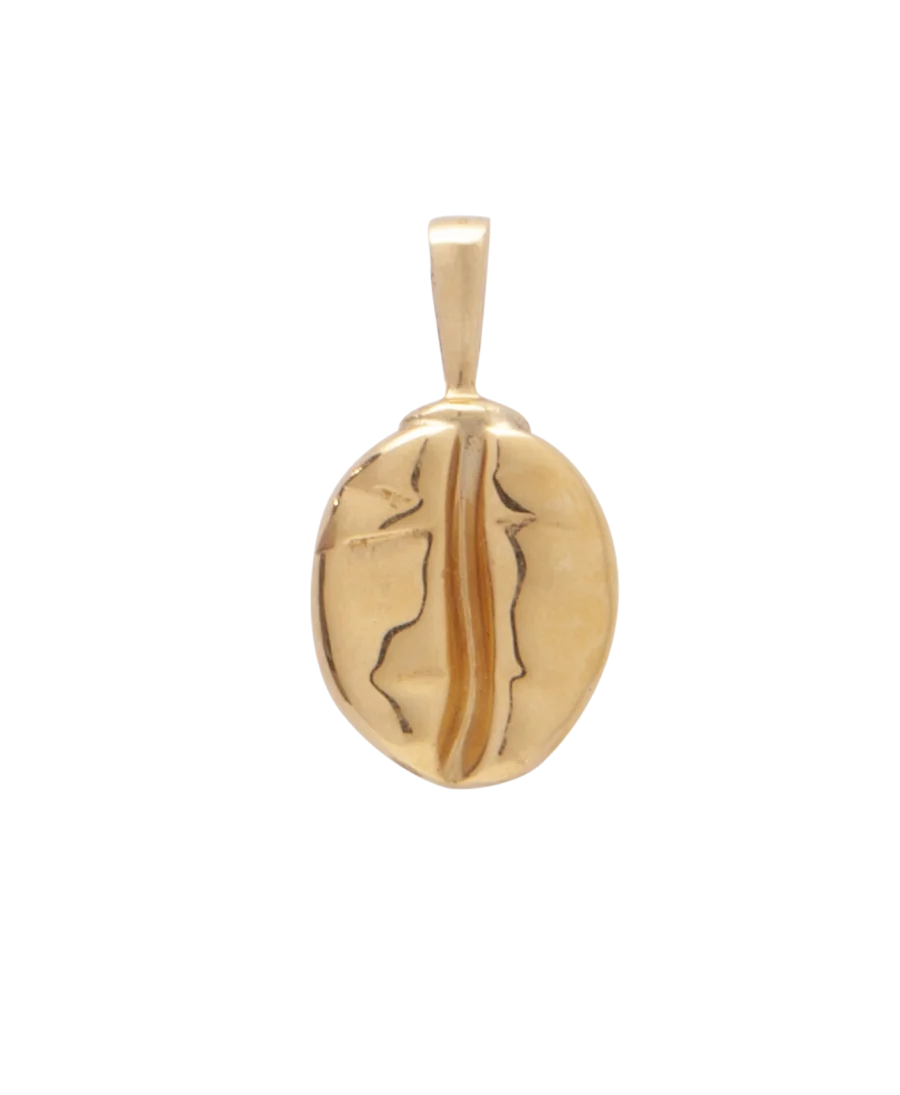 Pendentif en Or jaune 18 Carats Grain De Café. Disponible chez VIRTU LUXURY.