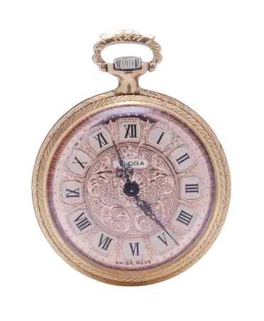 Montre de Poche de la maison horlogère Eloga en Or rose 18 K. Disponible chez VIRTU LUXURY.