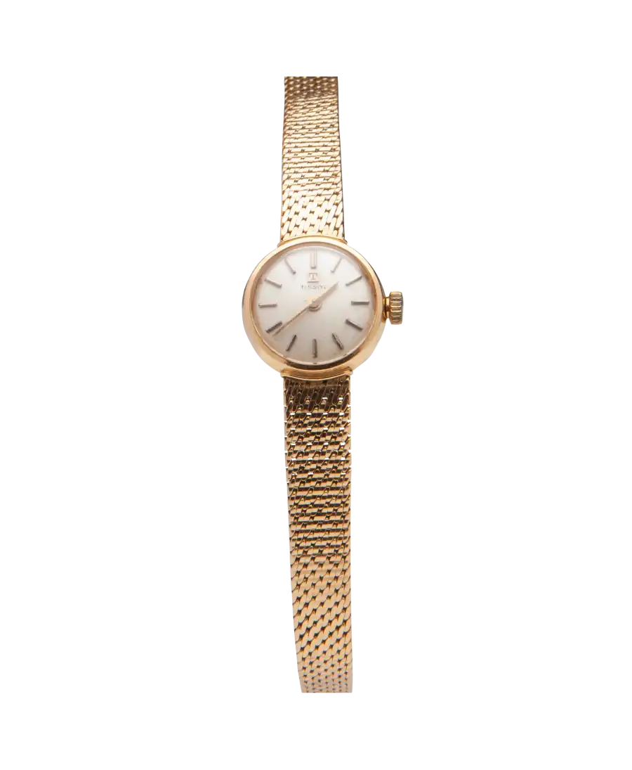 Montre Vintage Fifties Gold Watch de la maison horlogère Tissot. Disponible chez VIRTU LUXURY.