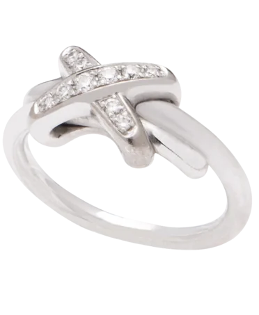 bague de la maison CHAUMET premiers liens en or blanc 18K et diamants chez VIRTU LUXURY