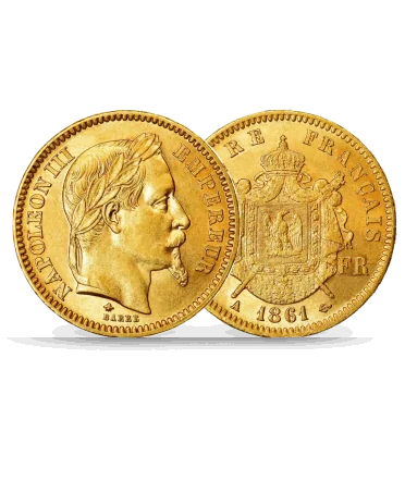 pièce de 20 Francs Or Napoléon Tête Laurée Or Pièce Nap Napoléon 3 Napoleon III tete laurée