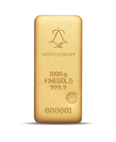 Lingot D'OR de 1 Kg d'or pur 24K disponible en vente chez VIRTU LUXURY