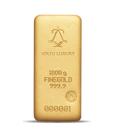 Lingot D'OR de 1 Kg d'or pur 24K disponible en vente chez VIRTU LUXURY