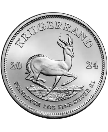 revers de la pièce d'argent KRUGERRAND 1ONCE SILVER chez VIRTU LUXURY