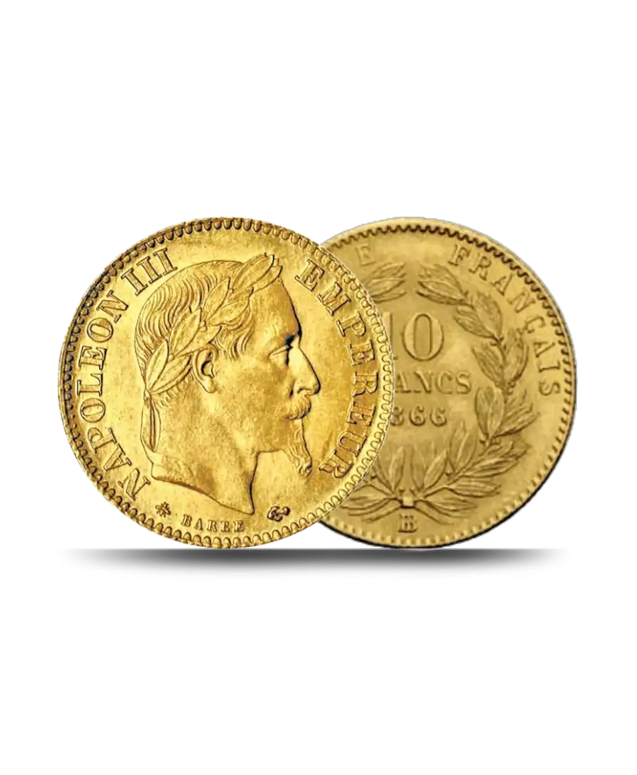 PIECE 10 FRANCS NAPOLEON 3 TÊTE LAURÉE OR DE CHEZ VIRTU LUXURY