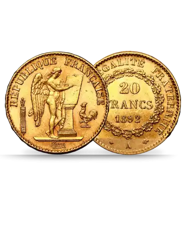 pièce de 20 Francs Or Génie disponible chez VIRTU LUXURY