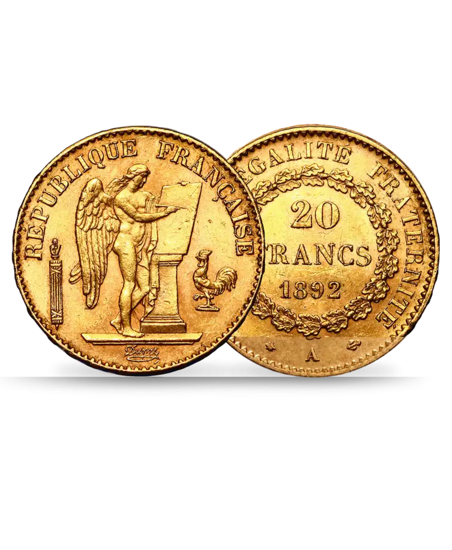 pièce de 20 Francs Or Génie disponible chez VIRTU LUXURY