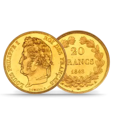 pièce de 20 Francs Or Louis Philippe 1er disponible chez VIRTU LUXURY