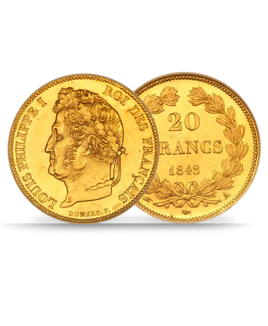 pièce de 20 Francs Or Louis Philippe 1er disponible chez VIRTU LUXURY