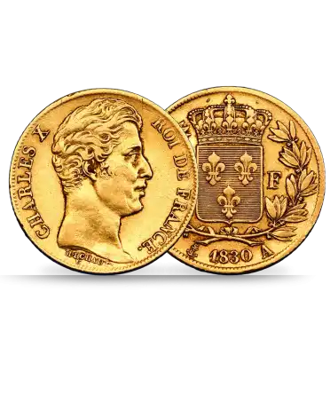 pièce de 20 Francs Or CHARLES X disponible chez VIRTU LUXURY