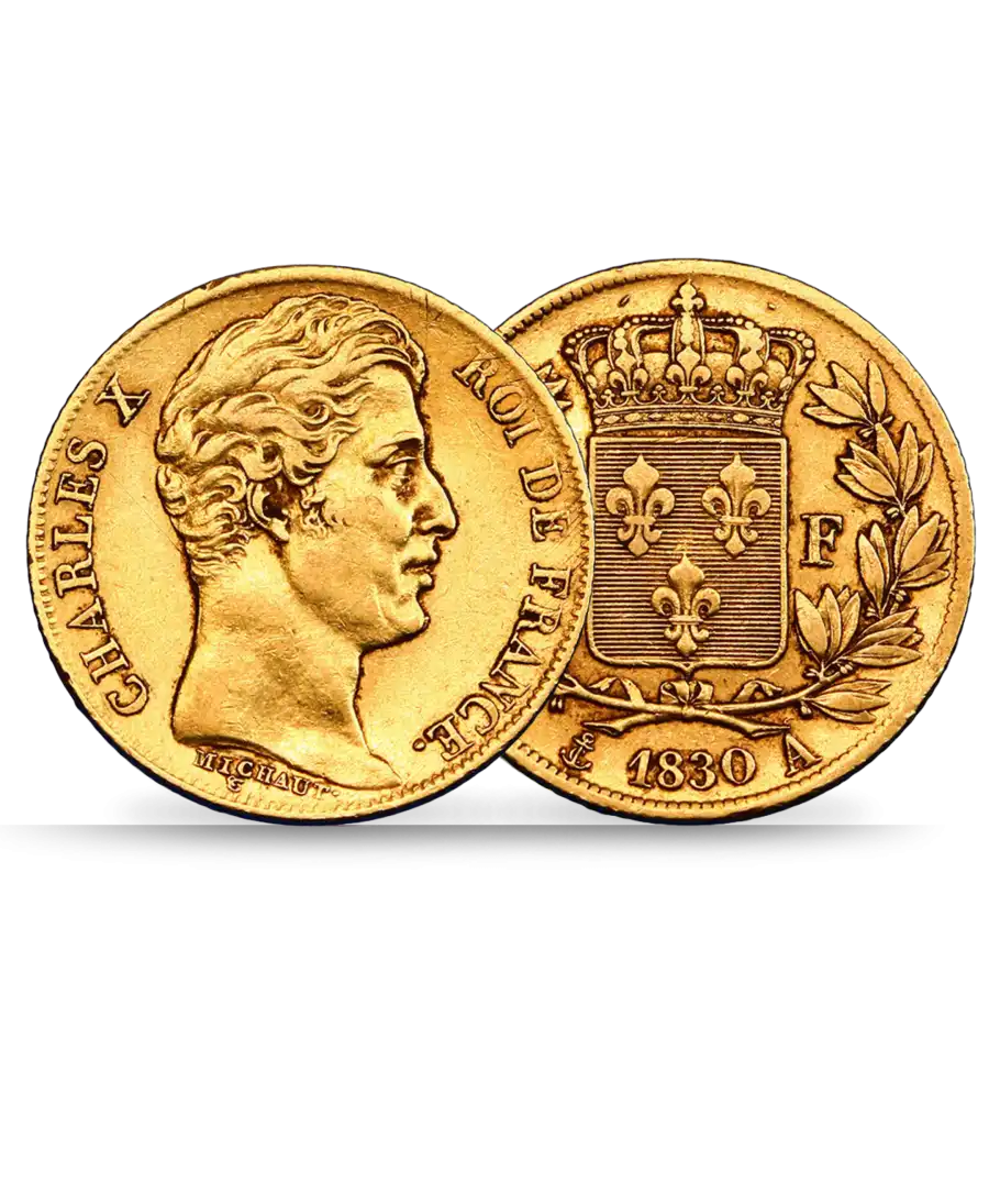 pièce de 20 Francs Or CHARLES X disponible chez VIRTU LUXURY